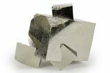 Shiny, Natural Pyrite Cube Cluster - Navajun, Spain #347293-1